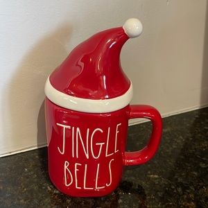 Rae Dunn - JINGLE BELLS - mug with topper